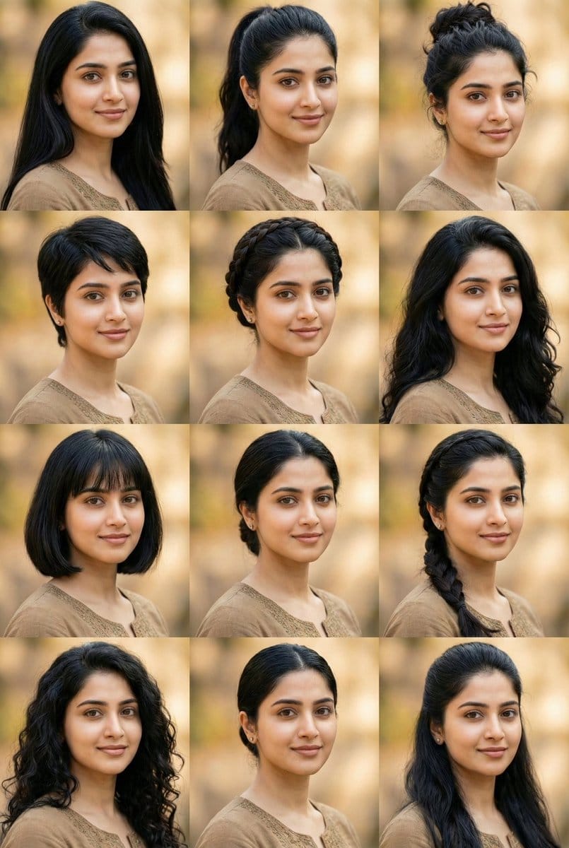 10 Hairstyles Photo Collage Prompt - AI提示詞