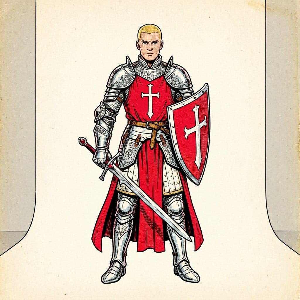 1980s color RPG manual illustration - AI Generated Pixel art Style Image Example