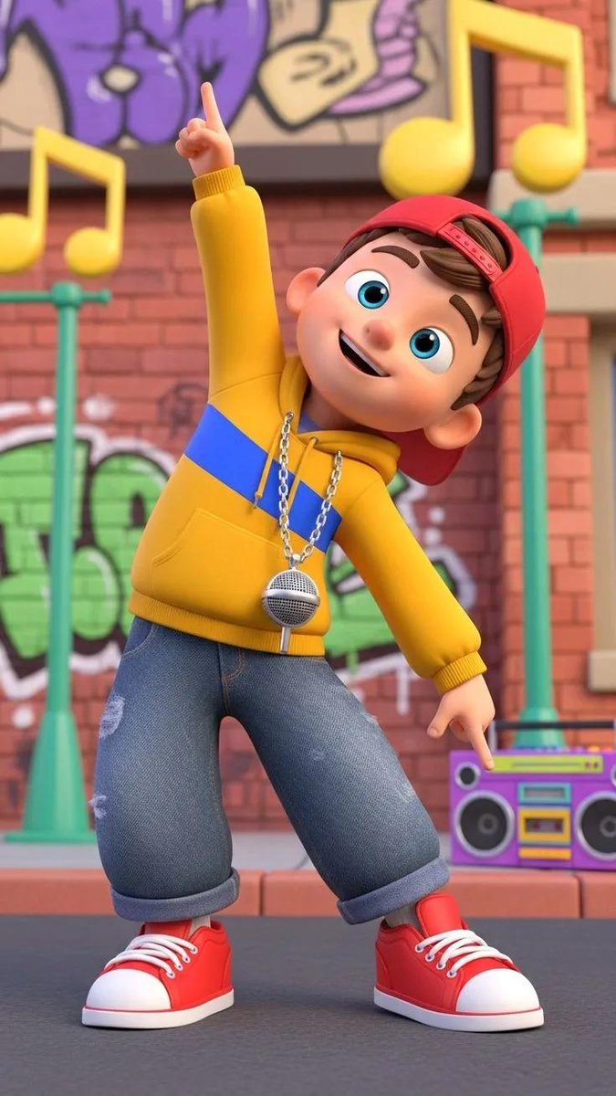 3D Cartoon Character: Hip-Hop Boy in Pixar Style - AI Art AI Generated Artwork