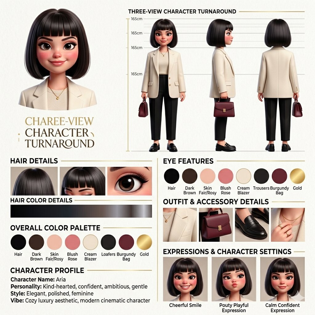 Preview image for 3D Character Design Infographic prompt