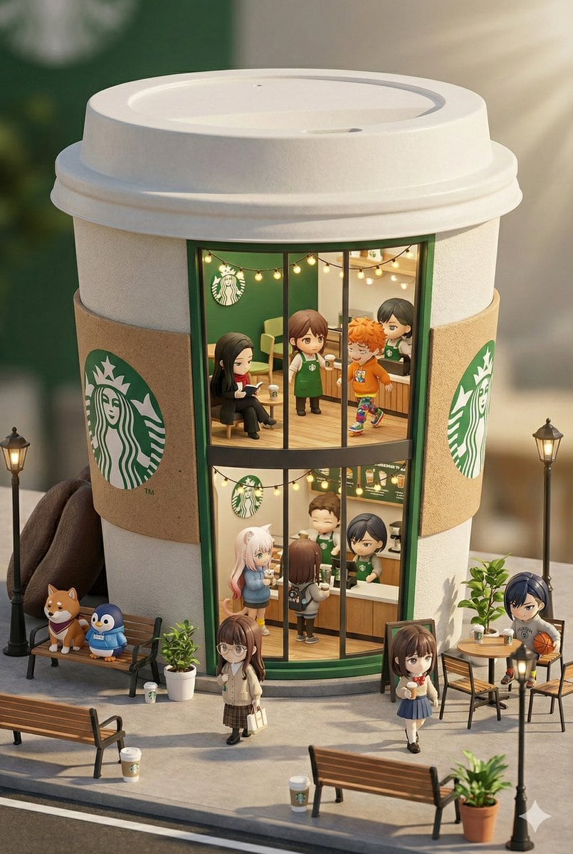 3D chibi miniature brand concept store prompt - AI提示词