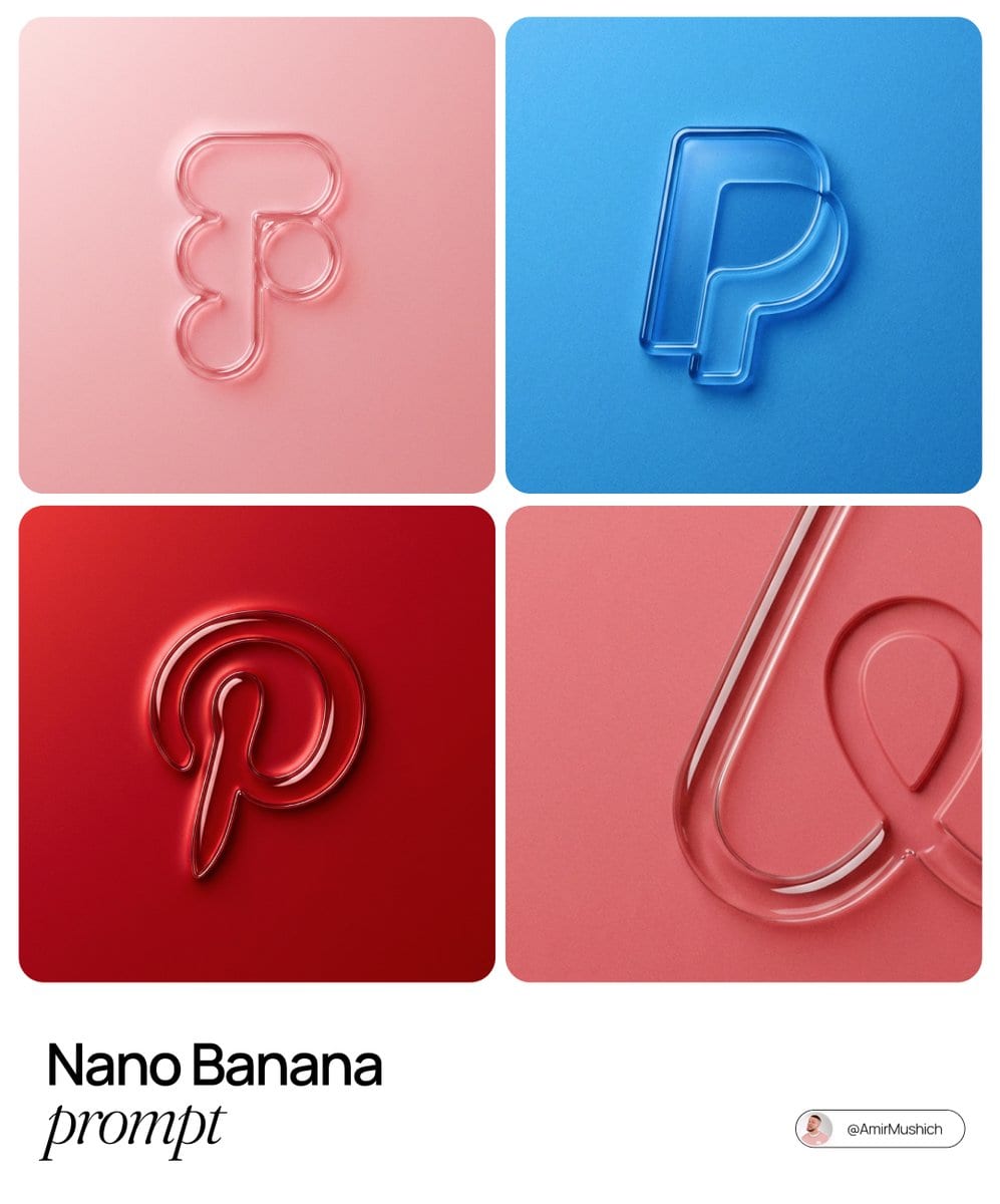 3D embossed brand logo on monochrome background - AI提示词