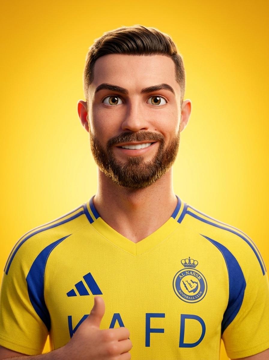 Preview image for 3D Football Player Portrait prompt