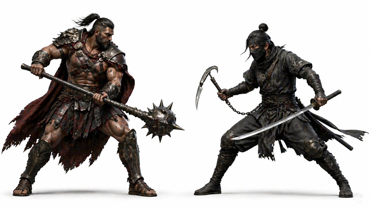 Preview image for 3D Game Character Face-off prompt