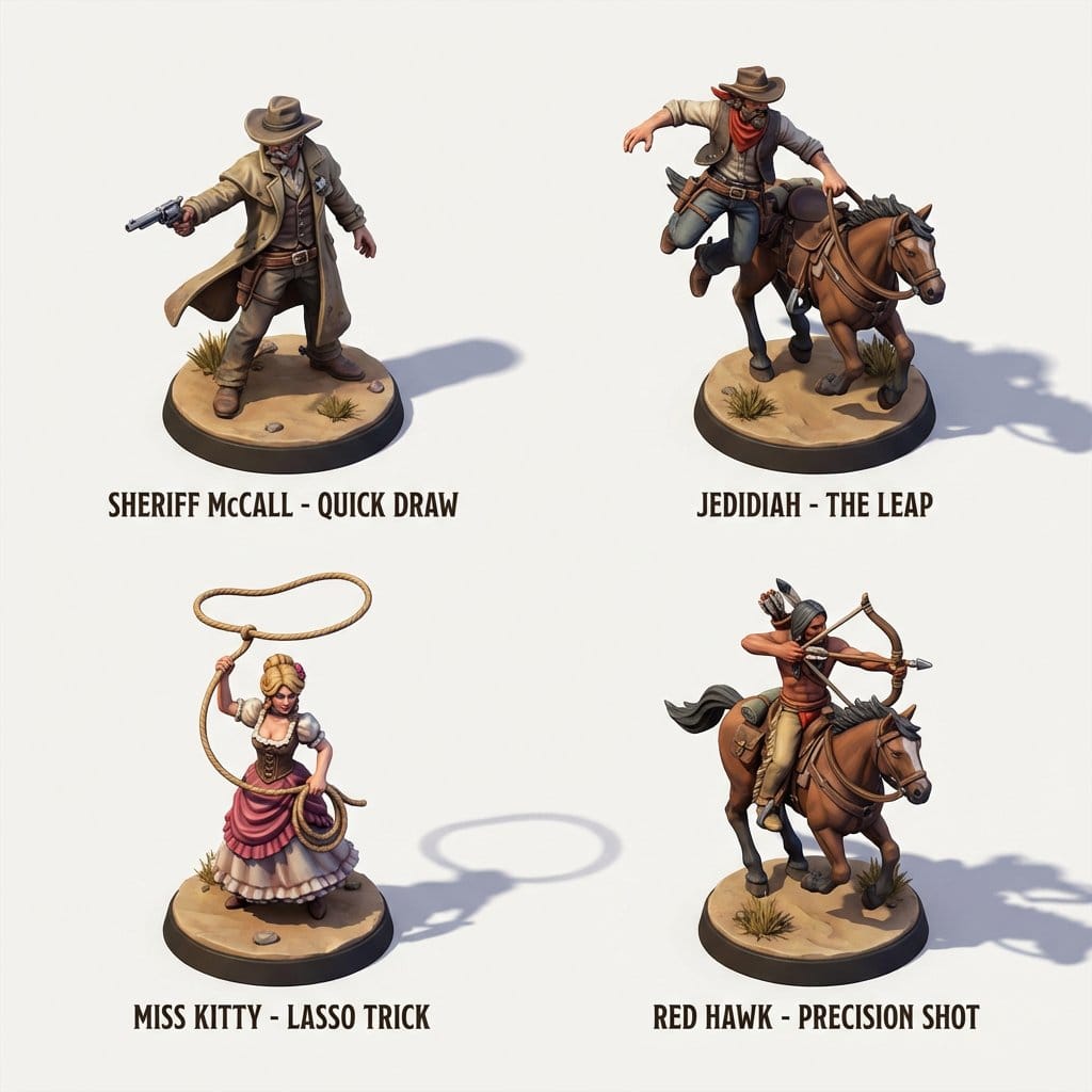 3D Isometric Miniature Models of Western TV Characters - Prompt IA