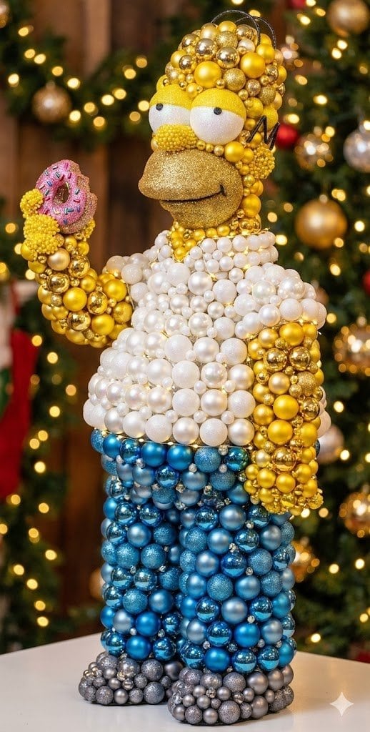 3D Pointillism Sculpture from Christmas Baubles - AI提示词