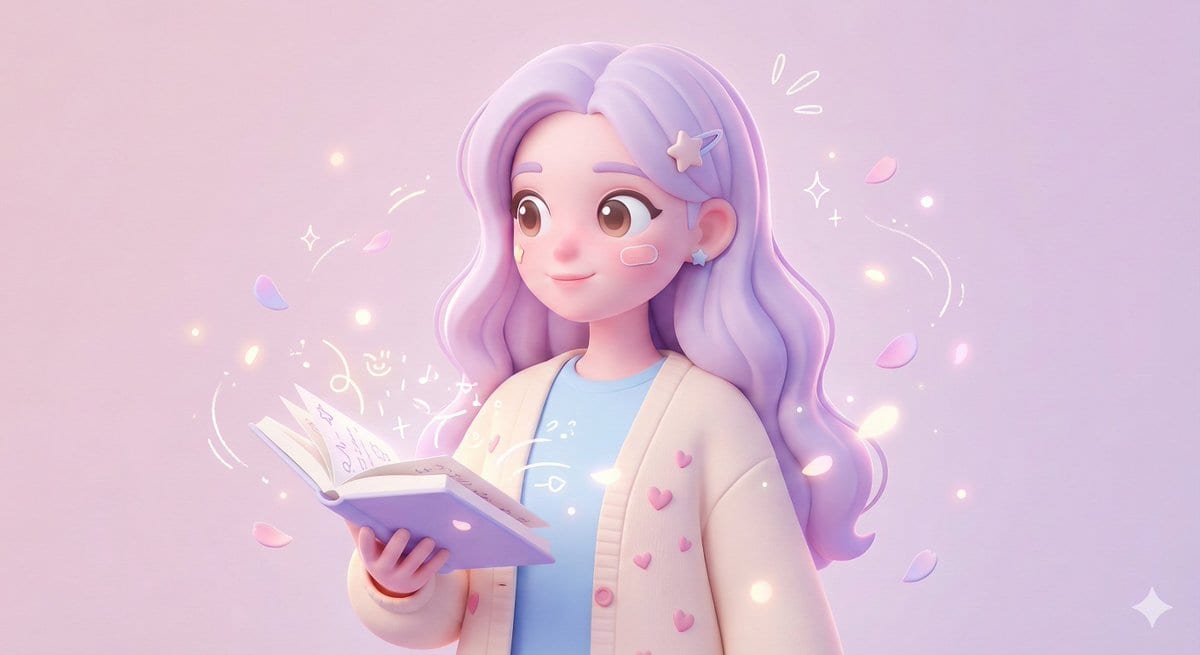 3D Polished Character Portrait (Pastel Anime Style) - Prompt IA