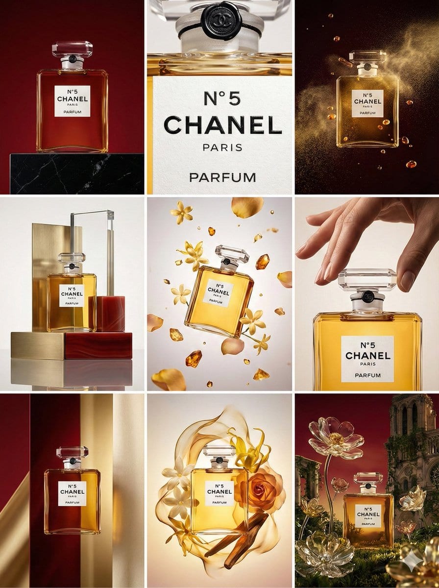 3x3 Grid Visual Concept Presentation - Prompt de IA