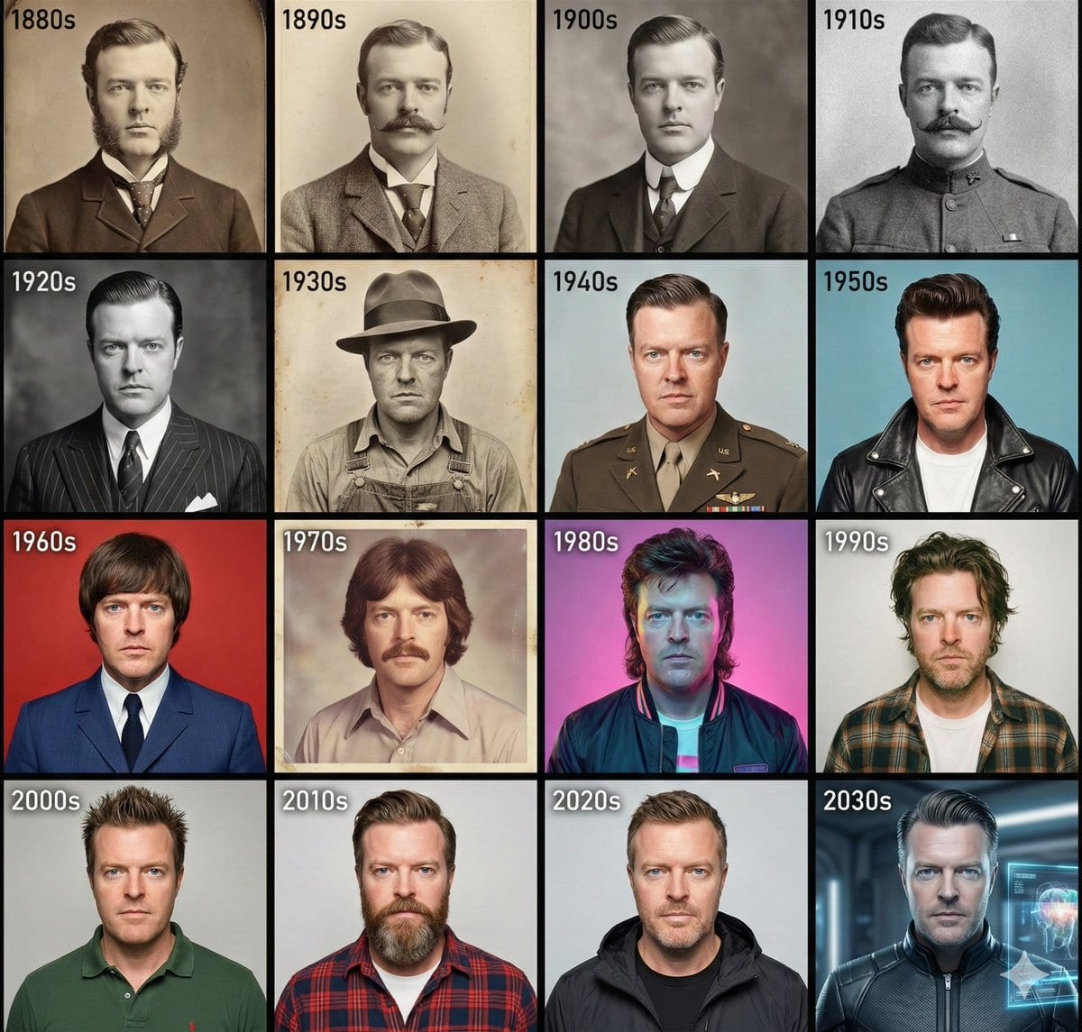 4x4 Time Travel Photo Album - AI Art AI Generated Artwork