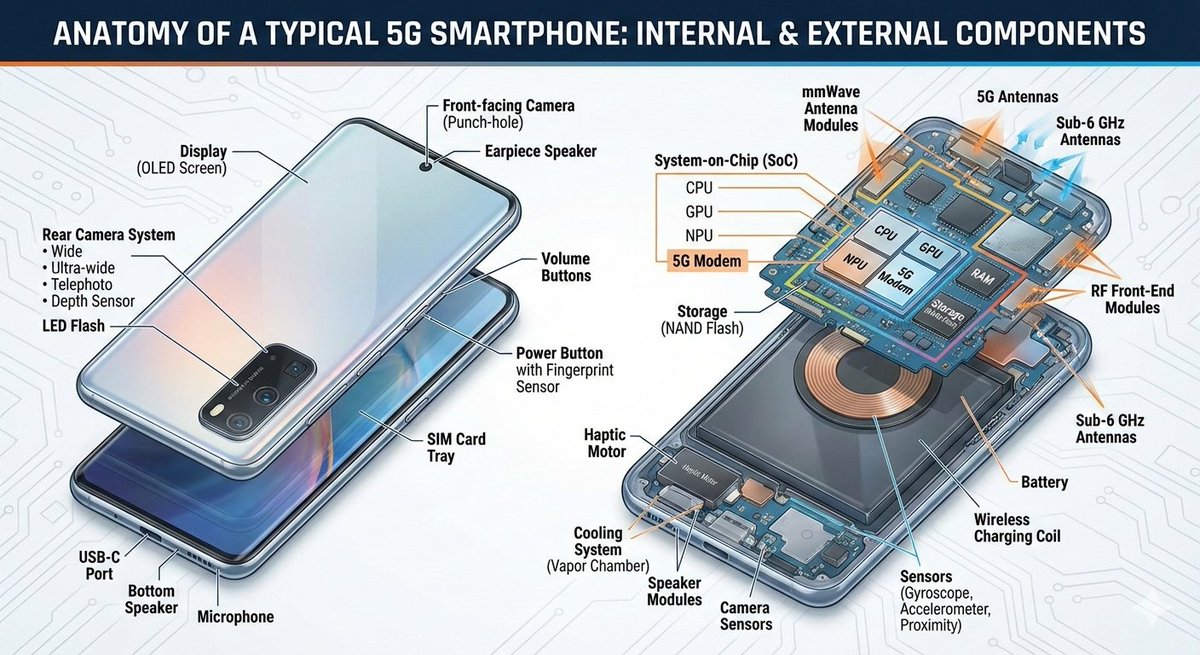 5G Smartphone Infographic Prompt - AI提示词