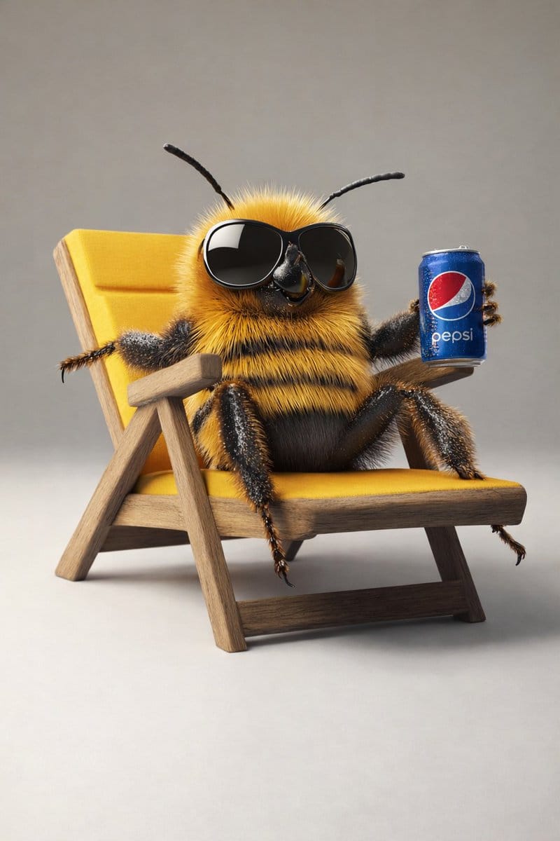 8K 3D Illustration of Anthropomorphic Bees (Gym and Relaxing) - نص توجيهي للذكاء الاصطناعي