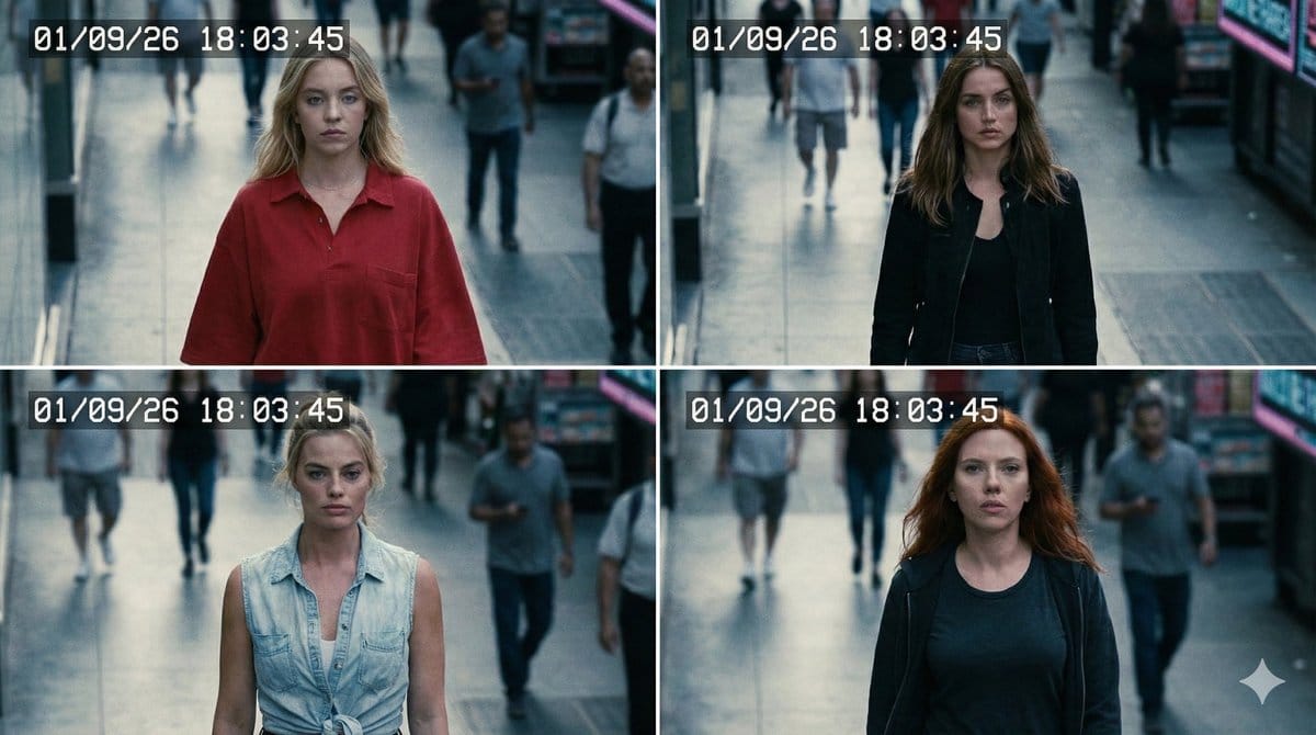 8K CCTV Footage of Celebrities - AI Generated AI Art Style Image Example