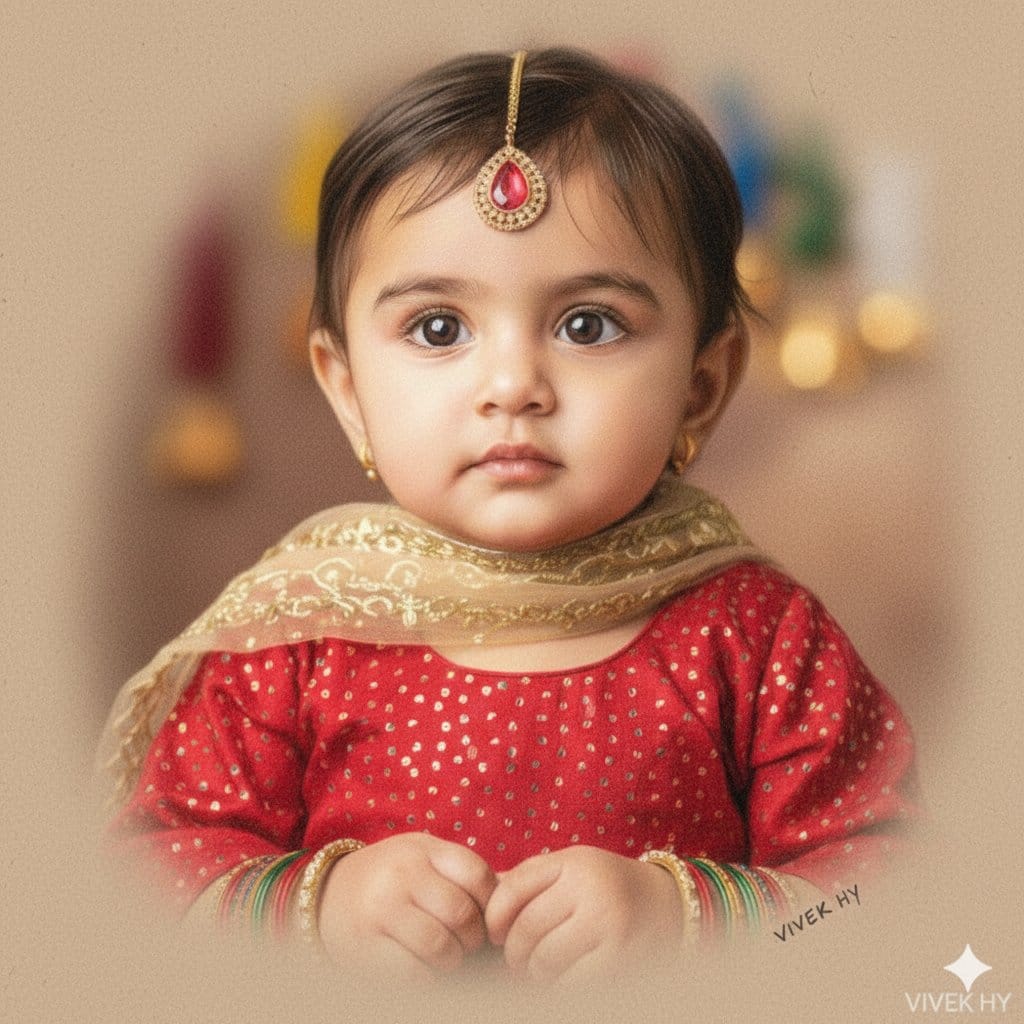 8K Festive Traditional Child Portrait - AI Prompt