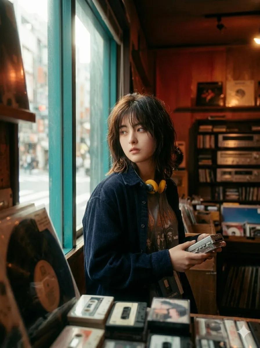 Preview image for 90s Japanese Indie Music Store Aesthetic prompt