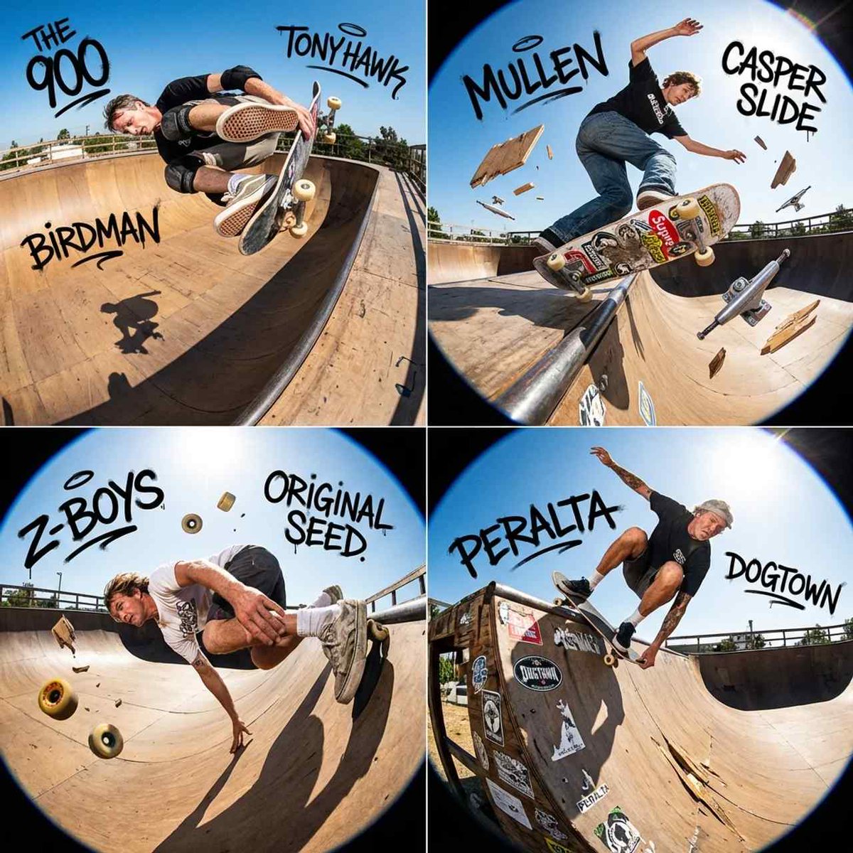 Preview image for 90s Skate Magazine Style Skateboarder Grid Prompt for Nano Banana prompt