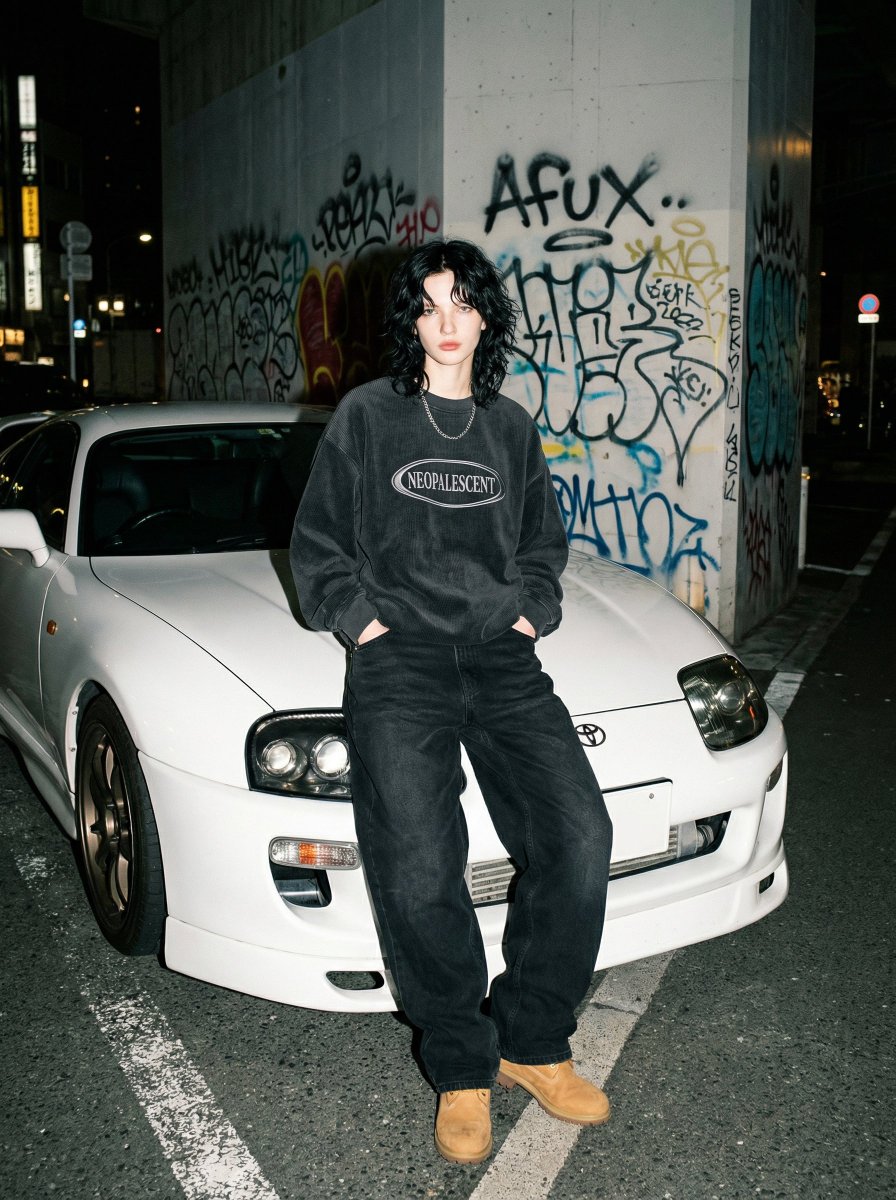 Preview image for 90s Streetwear Portrait with Toyota Supra MK4 prompt