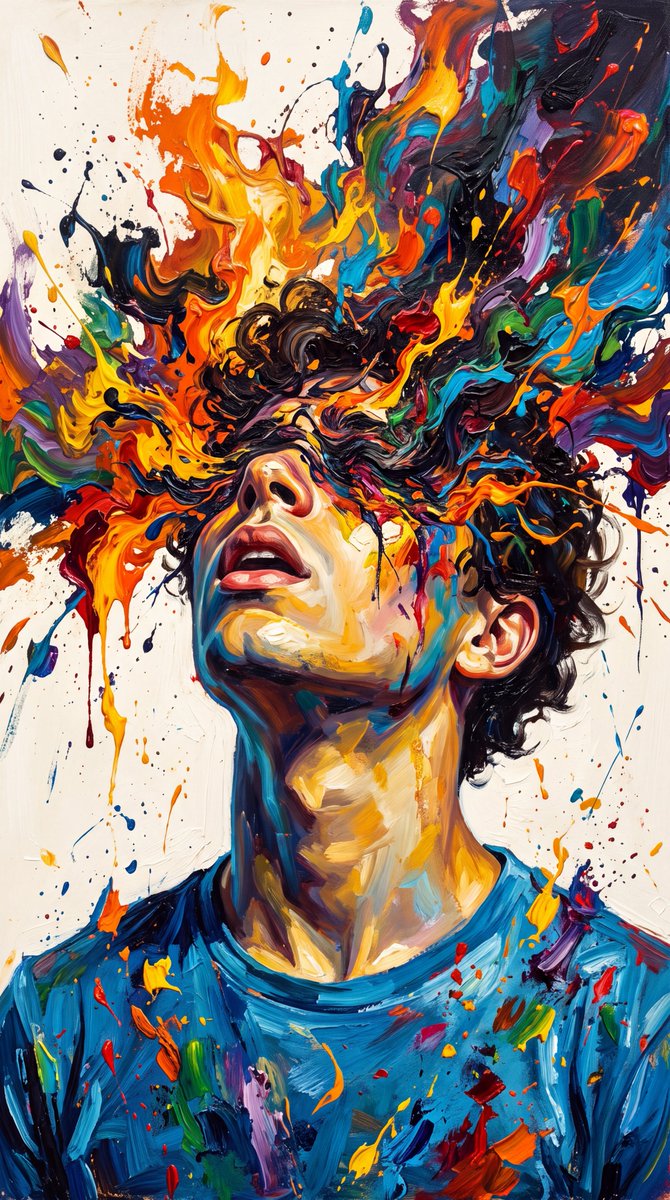 Preview image for Abstract Expressionist Paint Eruption prompt