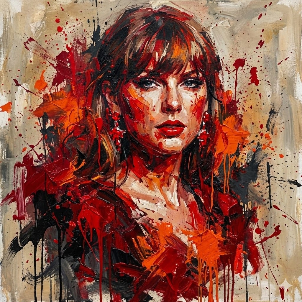 Abstract Expressionist Portrait with Chaotic Color Fields - Prompt de IA