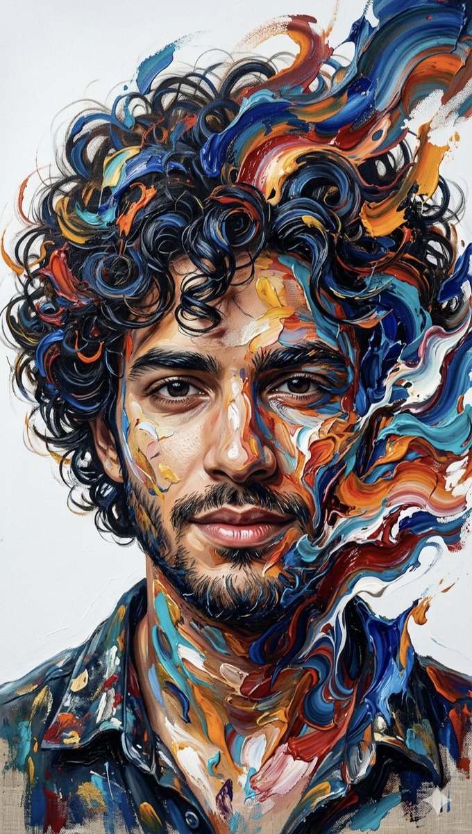 Preview image for Abstract Impasto Portrait Prompt prompt