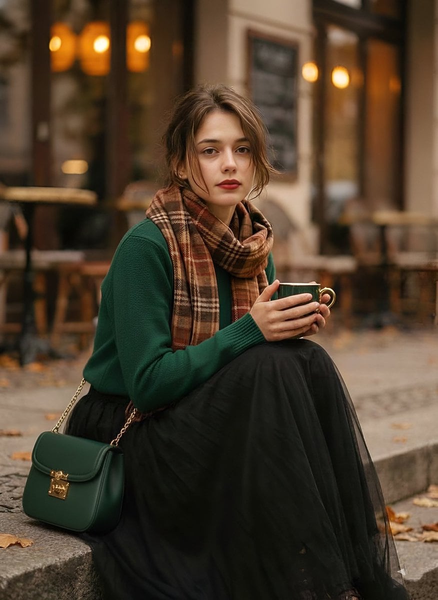 Aesthetic 1970s Vintage Cafe Fashion Portrait - Prompt de IA