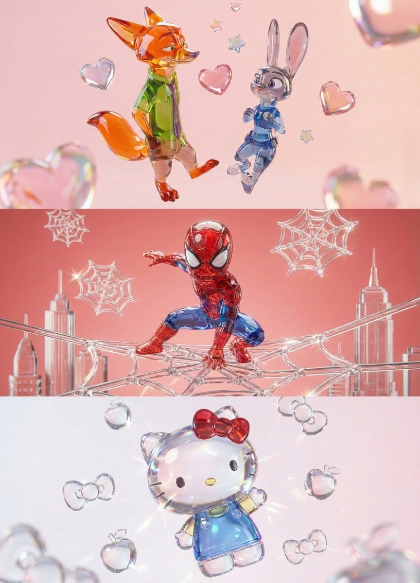 Aesthetic 3D Crystal Figurine Prompt Template - Prompt IA