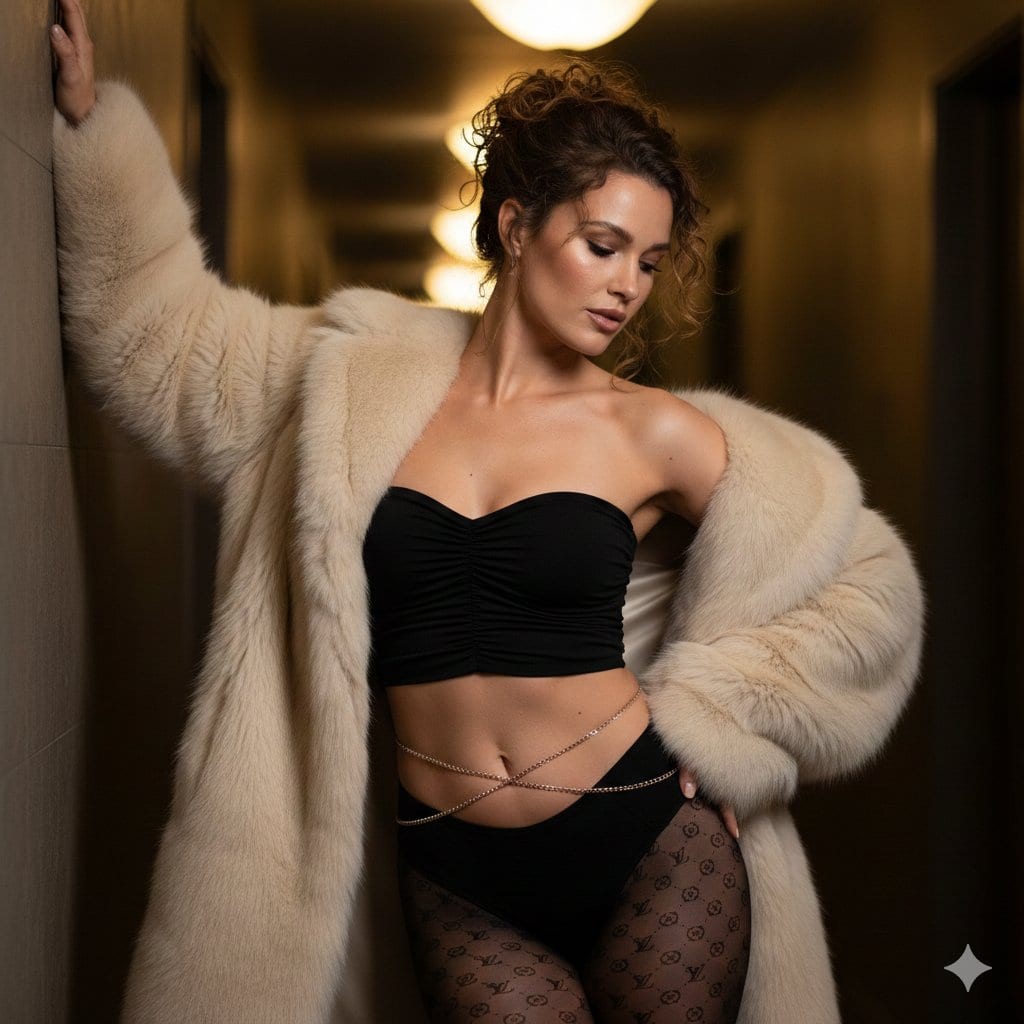 After-Hours Luxury Fashion Portrait with Identity Lock - AI Generated Character Style Image Example