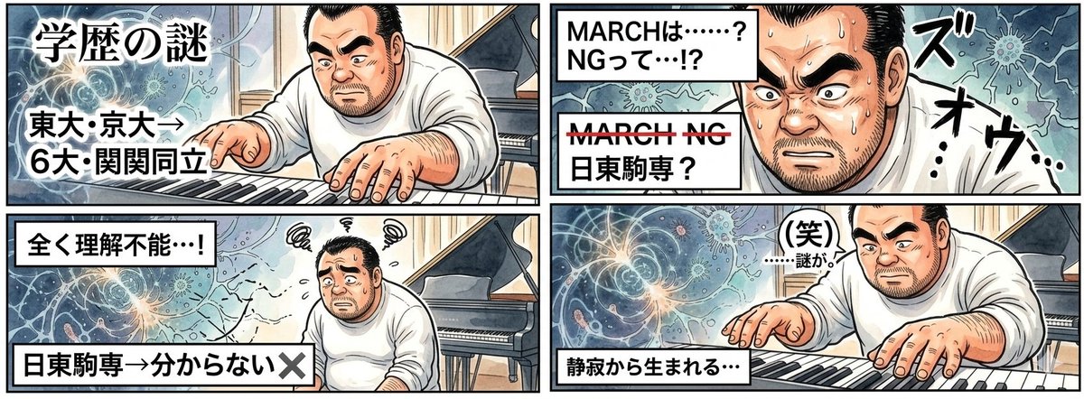 Preview image for AI Image Generation Prompt for 4-Panel Manga: Academic Silence prompt