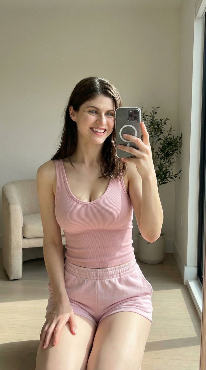 Preview image for Alexandra Daddario Mirror Selfie Prompt prompt