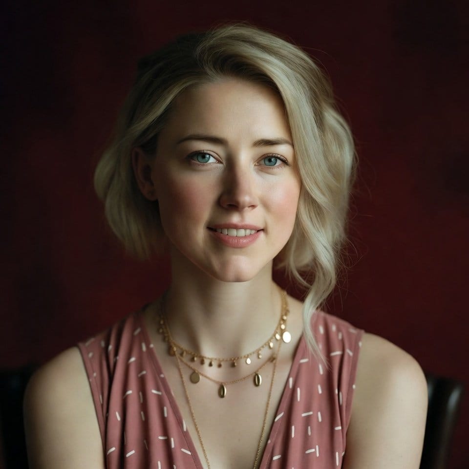 Amber Heard Gentle Studio Portrait - AI Generated Character Style Image Example