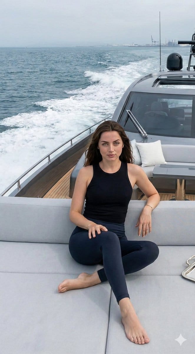 Ana de Armas on a Luxury Yacht - AI 프롬프트