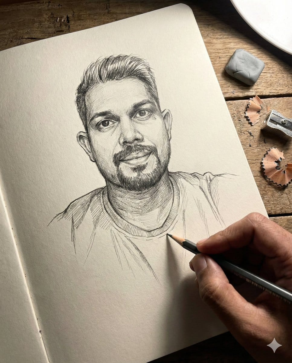 Anamorphic Graphite Sketch Illusion Prompt - AI 프롬프트