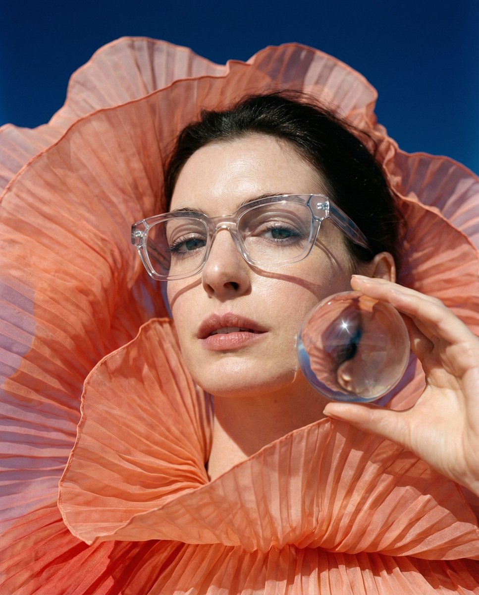 Anne Hathaway Ethereal Altitude Portrait - AI Art AI Generated Artwork