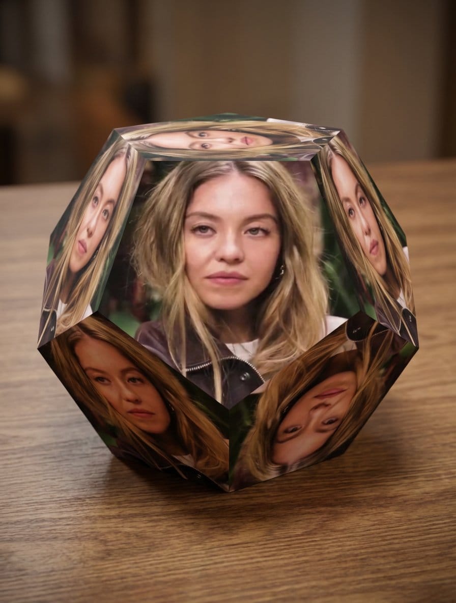 Apply image to dodecahedron - AI Generated 3d Style Image Example