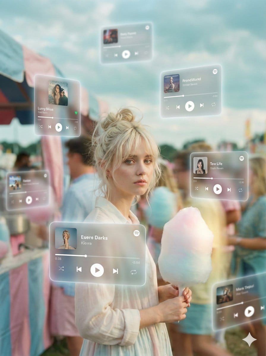 Augmented Reality Music Player Portrait - AI Generated Character Style Image Example
