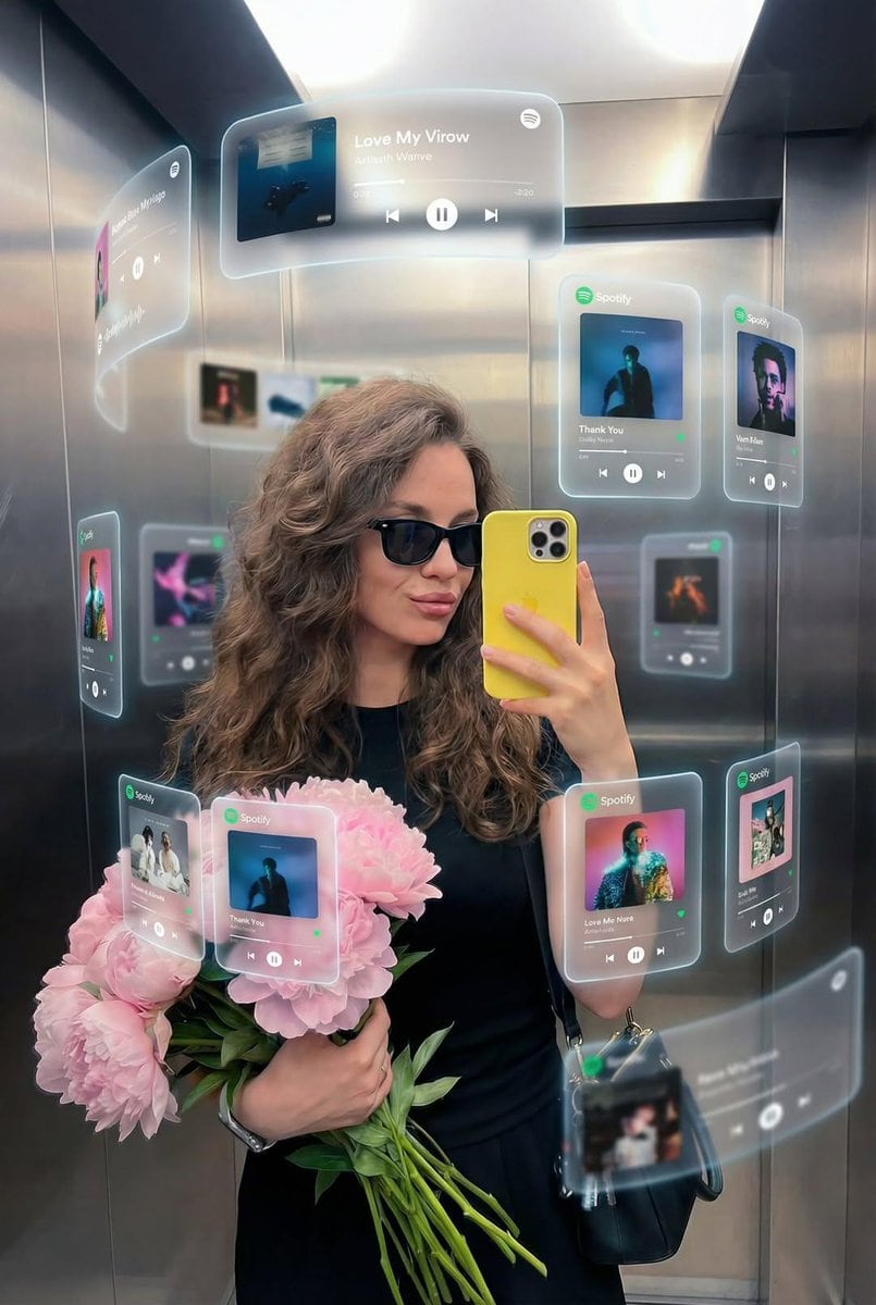 Augmented Reality Spotify Player Visual Prompt - AI提示词