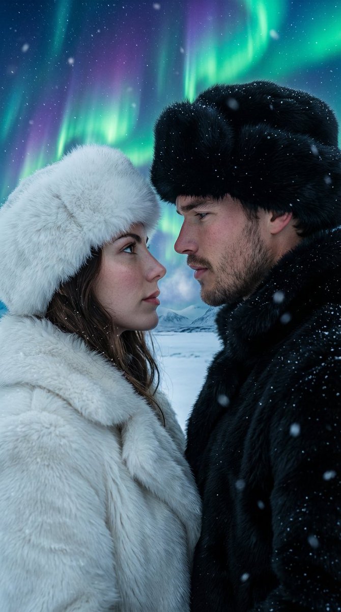 Preview image for Aurora Borealis Couple Portrait with Identity Preservation prompt