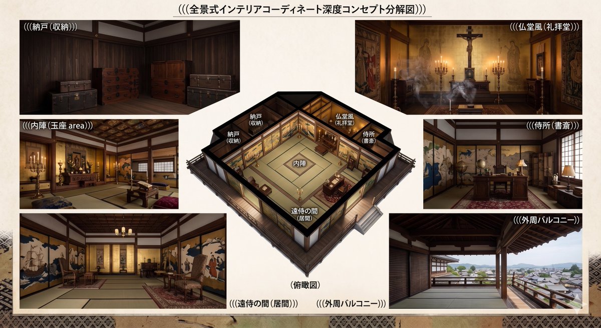 Preview image for Azuchi-Momoyama Castle Floor Plan prompt