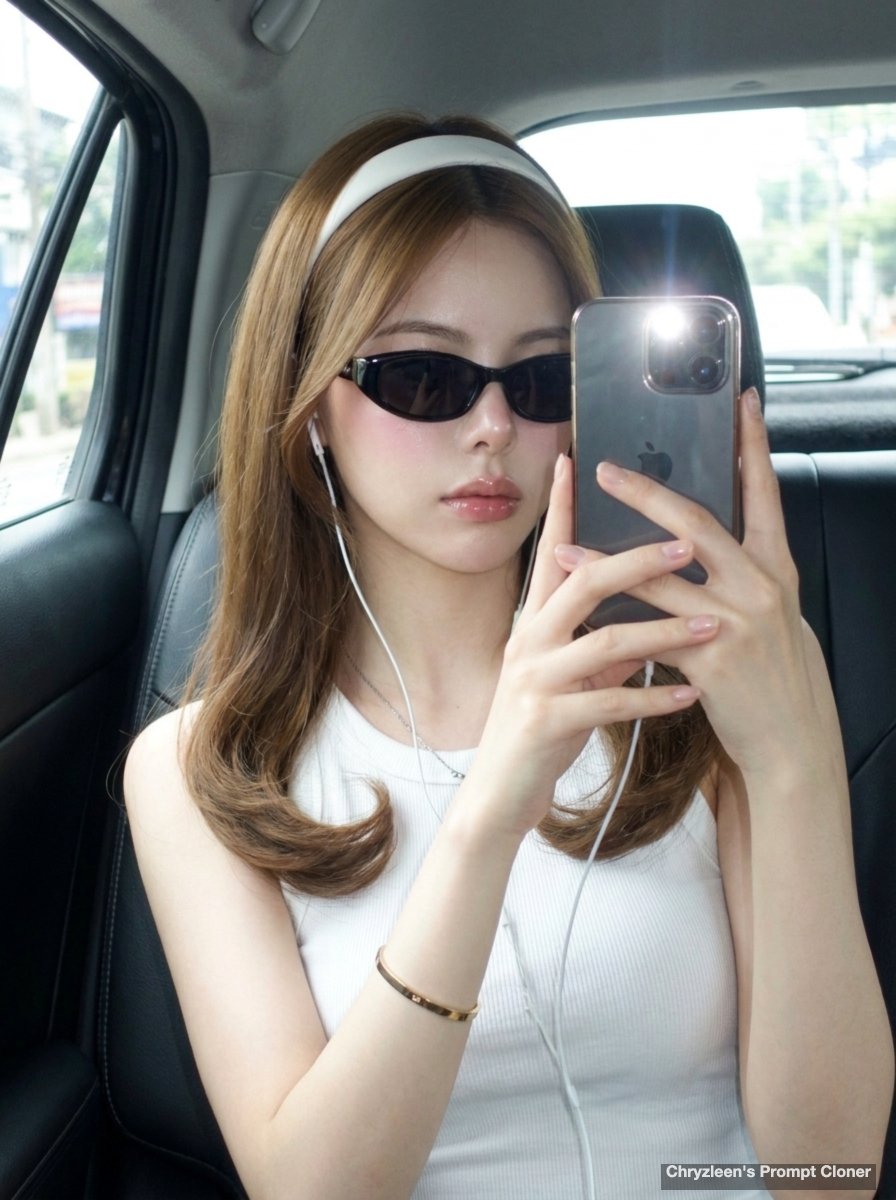 Preview image for Backseat Mirror Selfie prompt