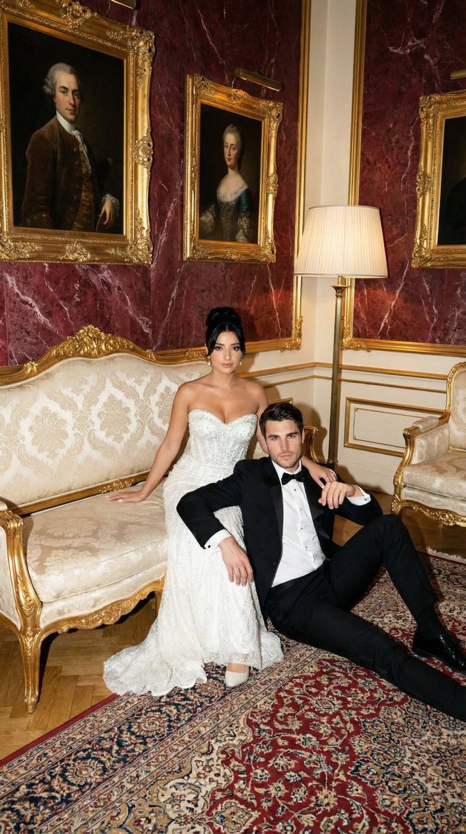 Preview image for Baroque Wedding Editorial with Direct Flash prompt