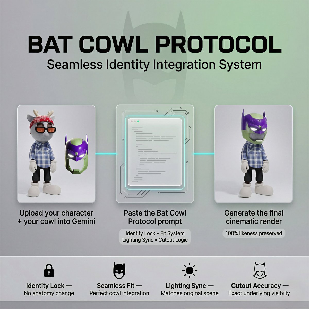 Preview image for Bat Cowl Protocol Character Prompt prompt