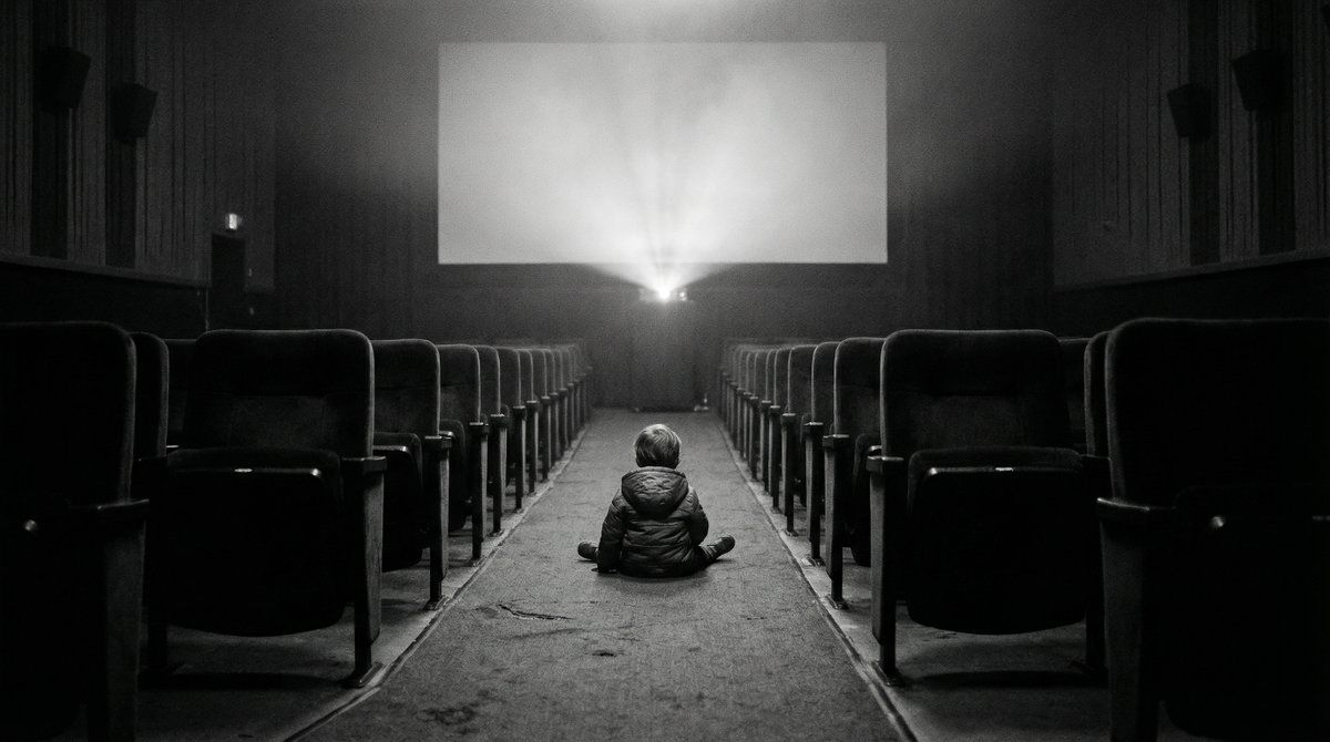Preview image for Black and White Documentary Photo of Child in Cinema prompt