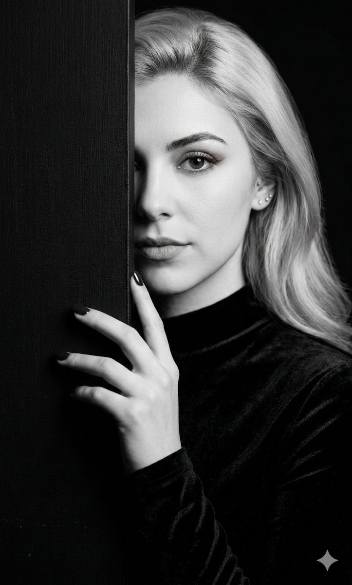 Preview image for Black and White Studio Portrait with Identity Preservation prompt