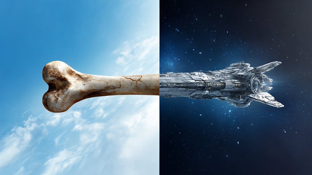 Bone to Spaceship Transition Image - KI-Prompt