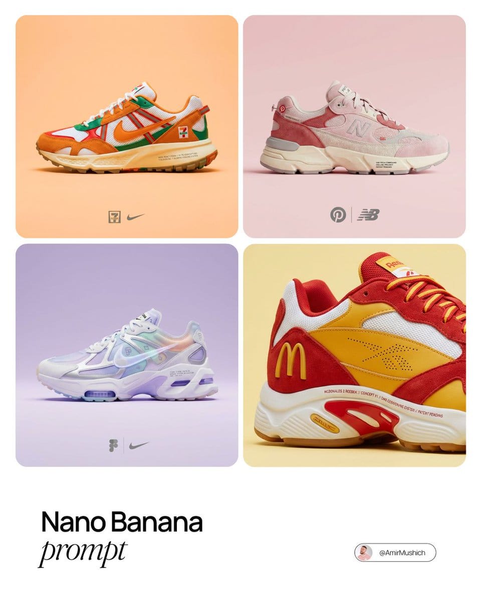 Brand x Sneakers Product Matchmaker Prompt - AI Generated AI Art Style Image Example