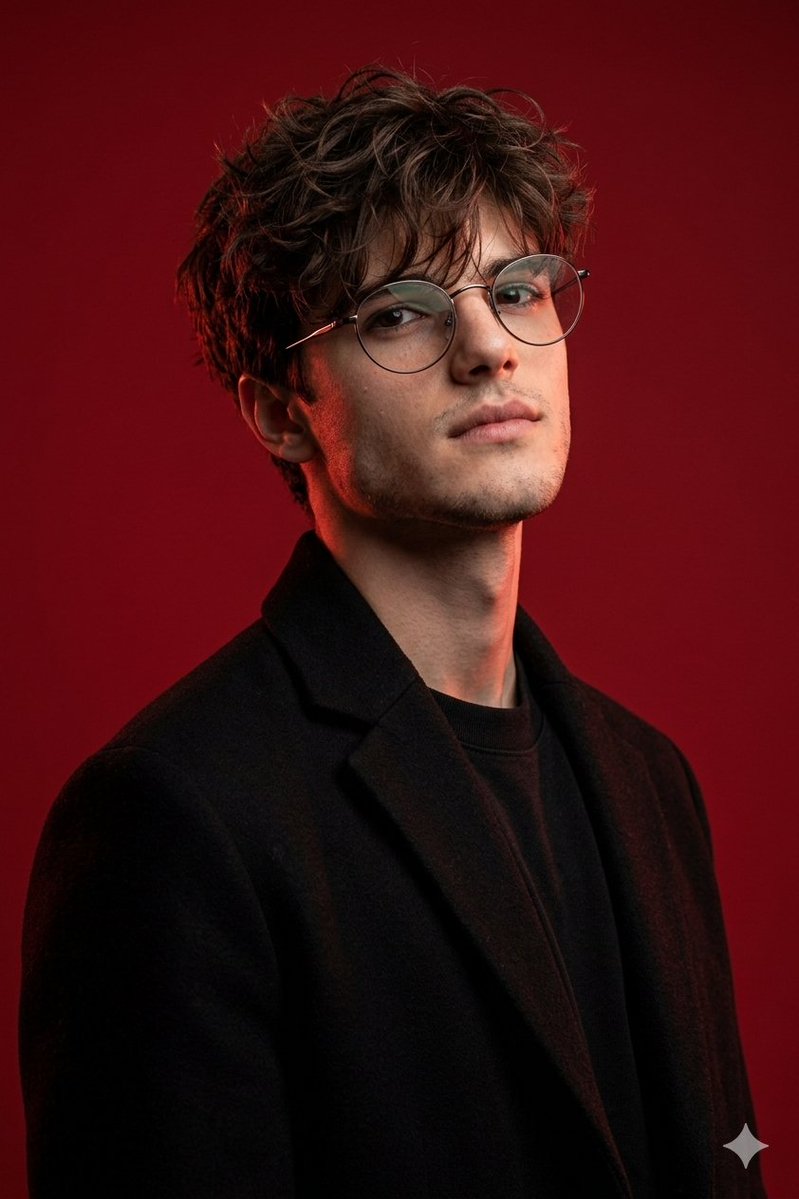 Preview image for Brutal Studio Red Backdrop Portrait prompt