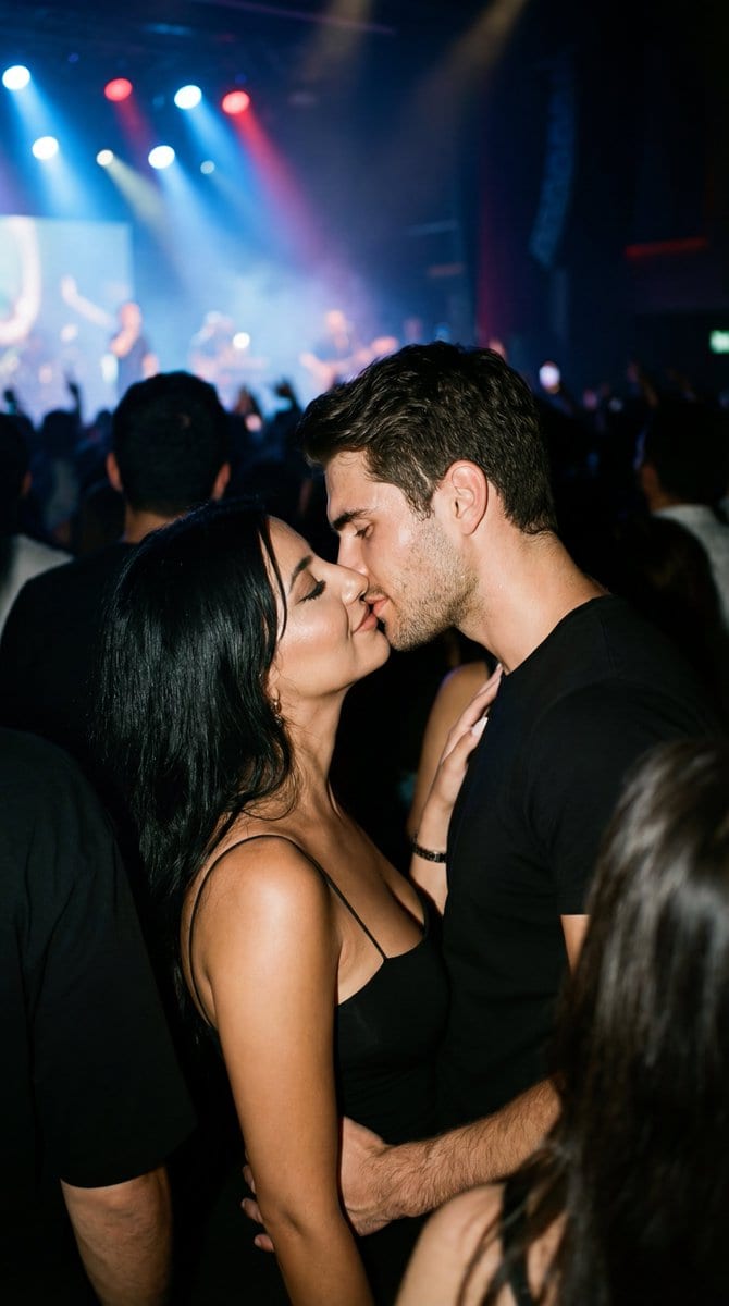 Candid 35mm Concert Romance Film Still - KI-Prompt