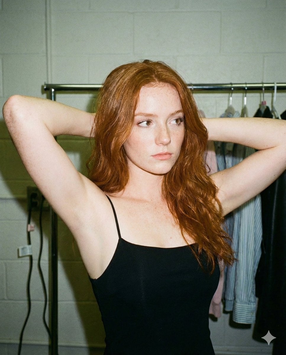 Candid Backstage Flash Portrait - AI 프롬프트