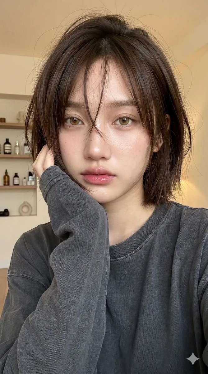Preview image for Candid Bob Haircut Lifestyle Portrait prompt