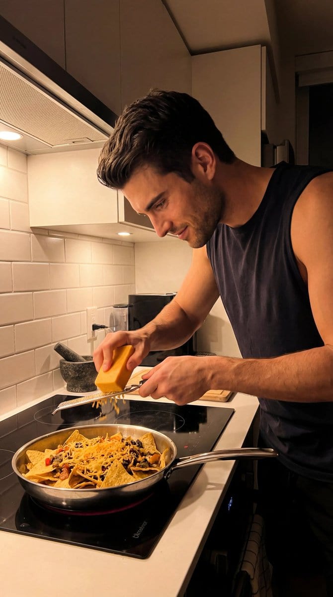 Candid Kitchen Cooking Scene JSON Prompt - Prompt de IA