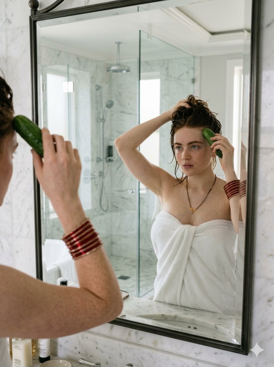 Preview image for Candid Mirror Reflection Lifestyle Portrait prompt
